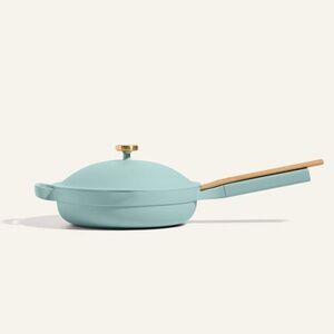 Our Place Teal Pan with Gold Knob